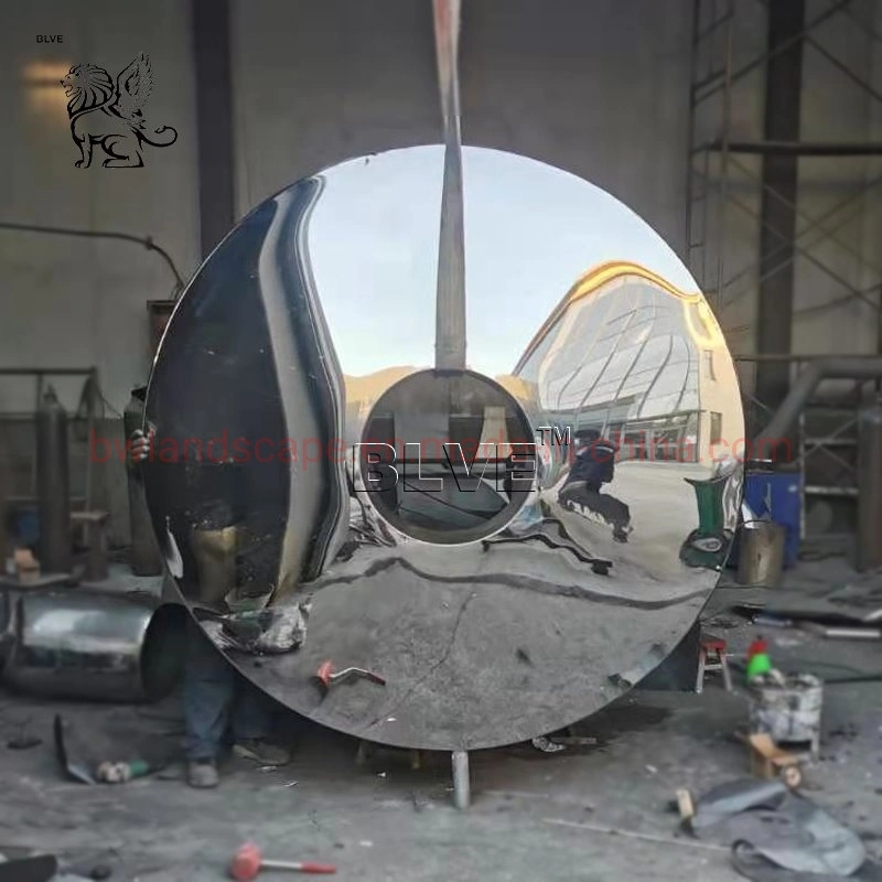 New Design Outdoor Welding Metal Sculpture Art Decoration Modern Garden Polished Stainless Steel Abstract Sculpture