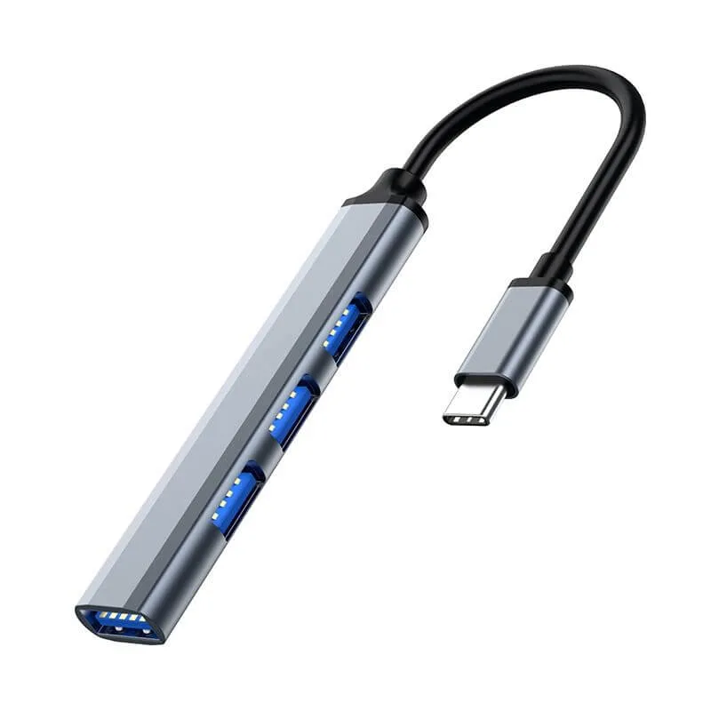 El concentrador adaptador USB 3,0 4 en 1 mejora la conectividad para MacBook, Lenovo y DELL