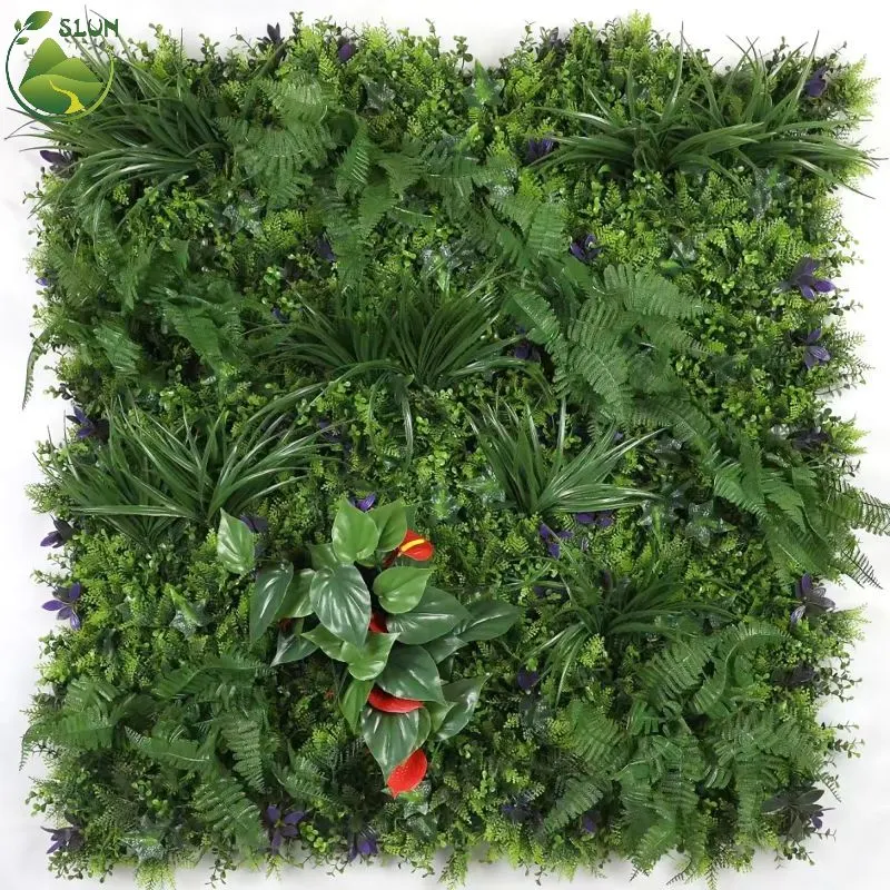 Césped Artificial de la pared con protección UV verde jardín al aire libre los paneles de las plantas de jardín vertical de la sembradora