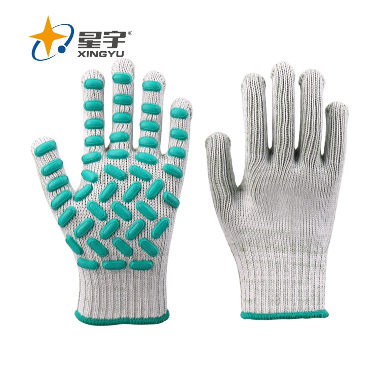 Good Quality Labour Gloves Supply White Cotton Work /Safety Gloves with Rubber Grip Dots