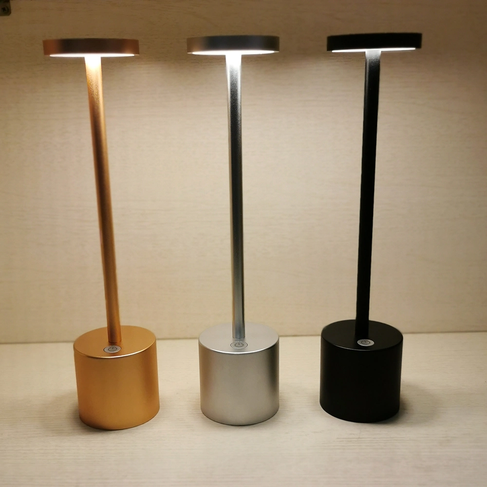 La decoración de la iluminación de la batería recargable Sensor táctil LED recargable Hotel Moderno regulable Lámpara de mesa con Temporizador automático para el Hotel Club Bar Restaurante