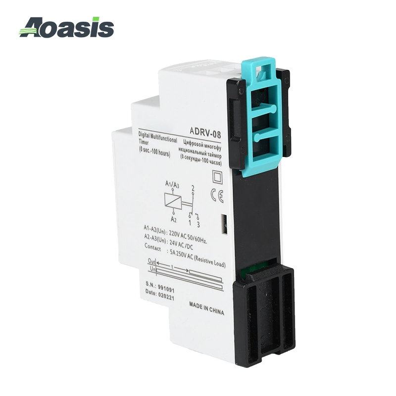 Aasis Adrv-08 220В или 110VAC 24VDC 50 Гц задержка реле дискретная Реле времени дисплея