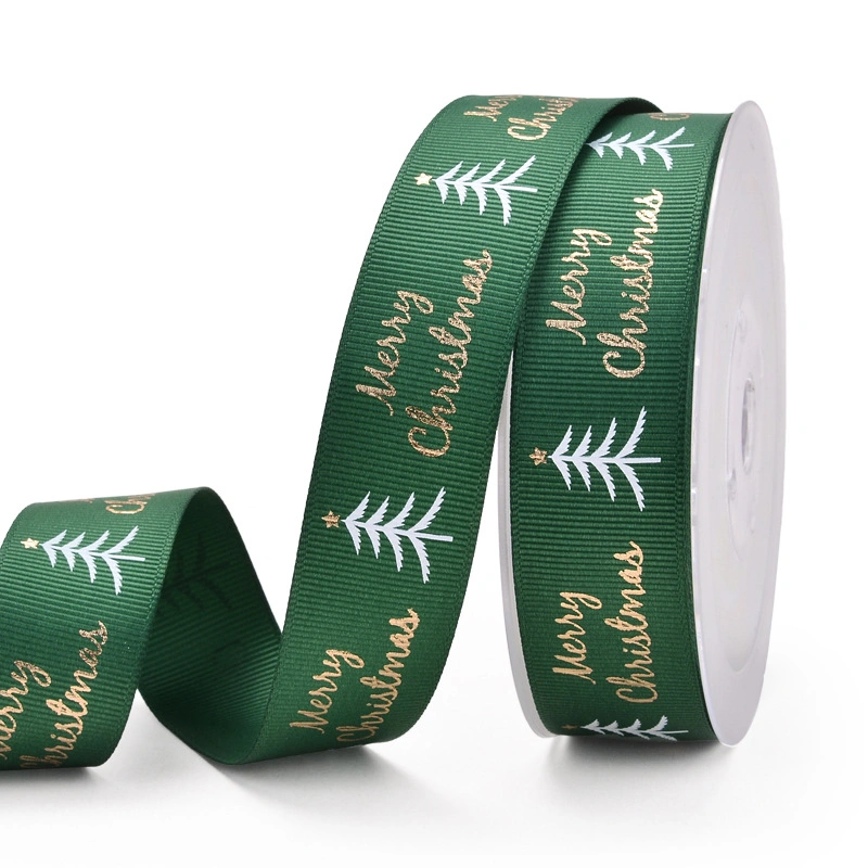Custom Printer Ribbon with Logo Christmas Ribbon for Gift Packing