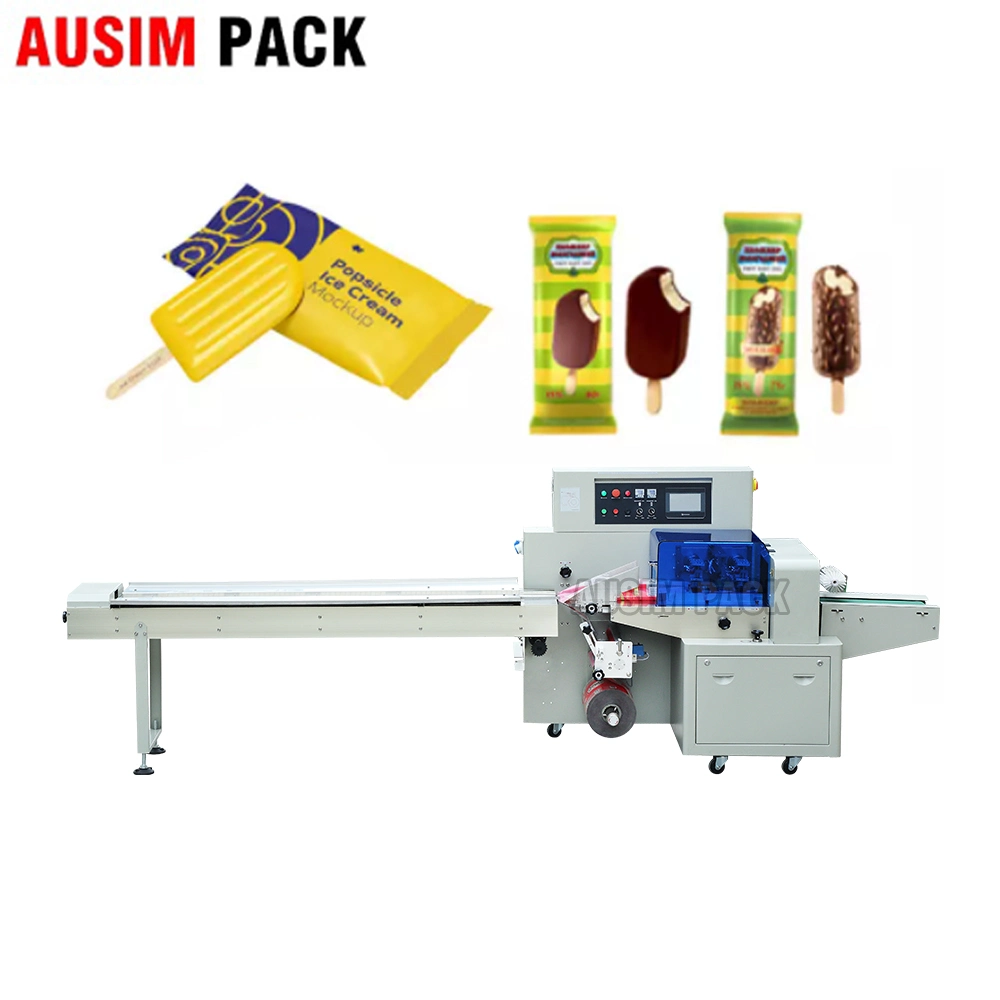 (Electronic Components) Vegetable Packaging for Ice Cream Banana Chips Packing Machine Flow Pillow Wrapping