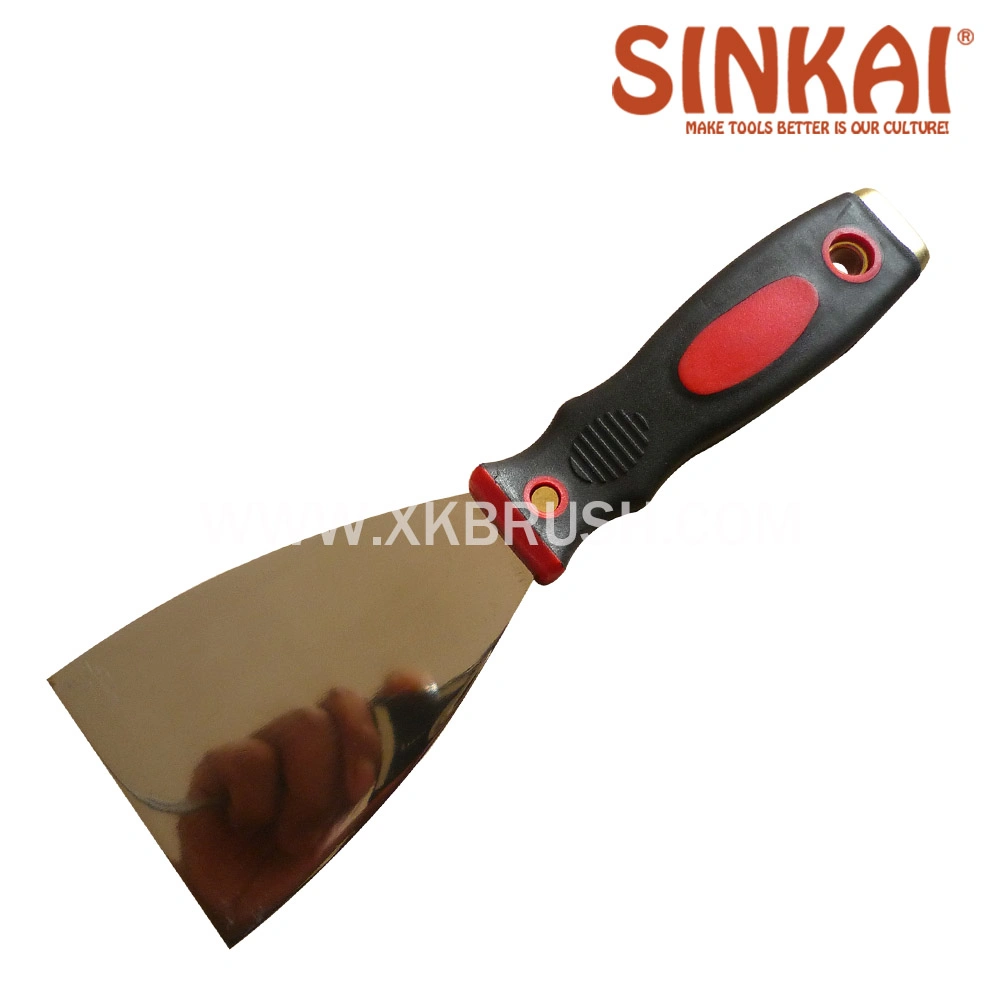 Professional Wooden Handle Flexible Blade Carbon Steel Putty Knife in Painting