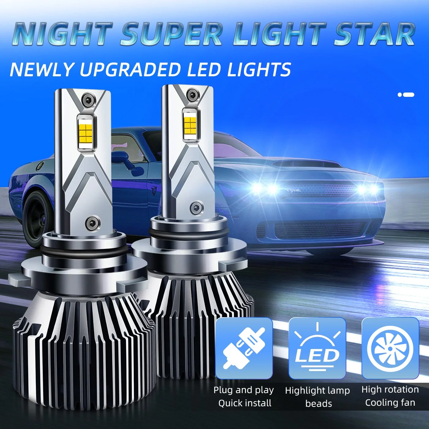 Discount E5 9006 Halogen Kit Fog Light H8 H9 H11 LED Bulb Car Lamp