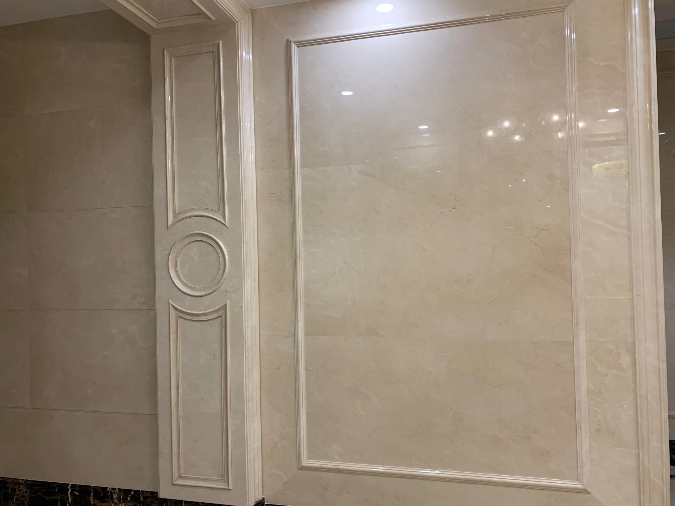 High quality/High cost performance  Polished Crema Marfil Beige Marble Tiles for Wall Cladding