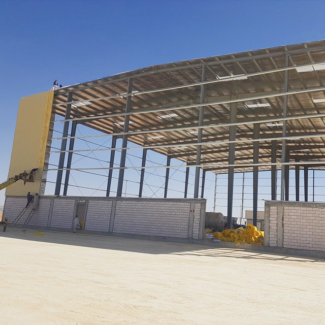 جينجديانج هندس مسبقا Fast Construction الفيليبين Light Steel Frame Warehouse مرآب ورشة العمل للتخصيص