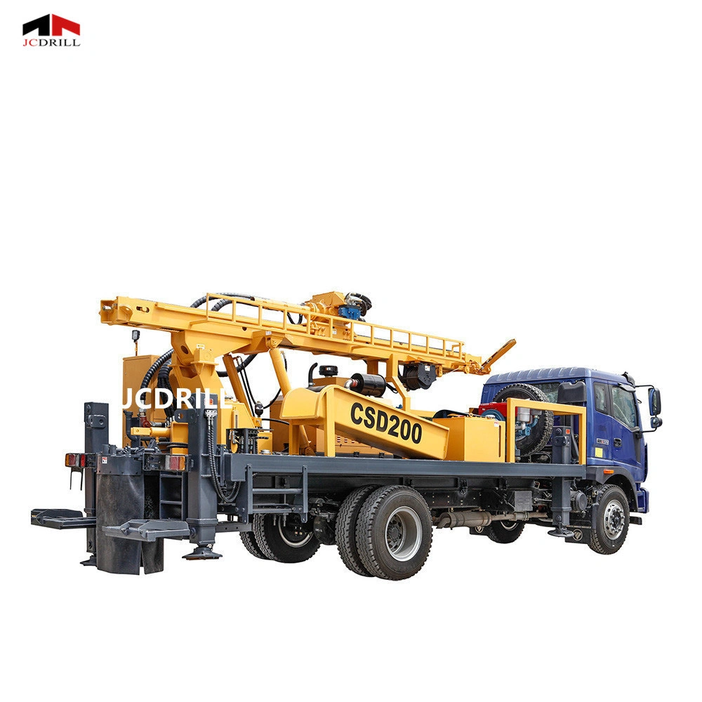 Truck Portable Hydraulic Water Well Drilling Rig Drill Rig Truck Rotary Blast Hole Rock Core Drill