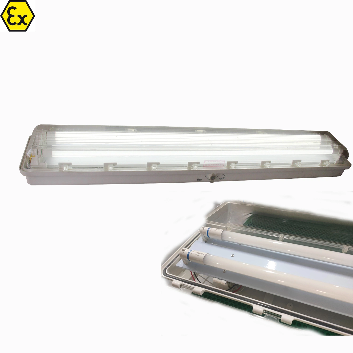 Lampe LED antidéflagrante IP66 Tube fluorescent ignifuge Lumières à tube simple et double.