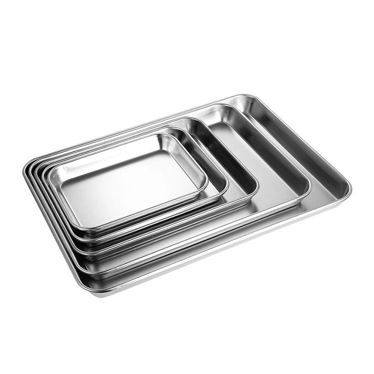 Wholesale/Supplier Stainless Steel Metal Sheet Pan Baking Tray Food Storage Display Trays