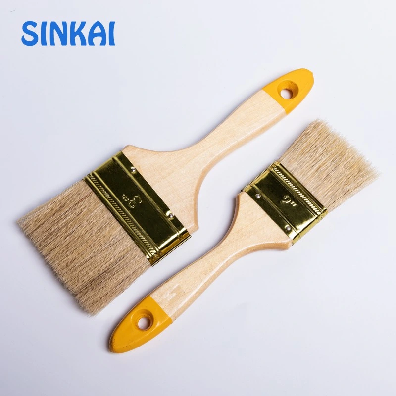 Us Market Synthetic Filament Wooden Handle Paint Brush