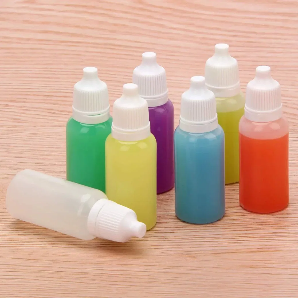 Thin Mouth Via of Liquid Sample Seal Storage Bottle with Childproof Yellow Cap