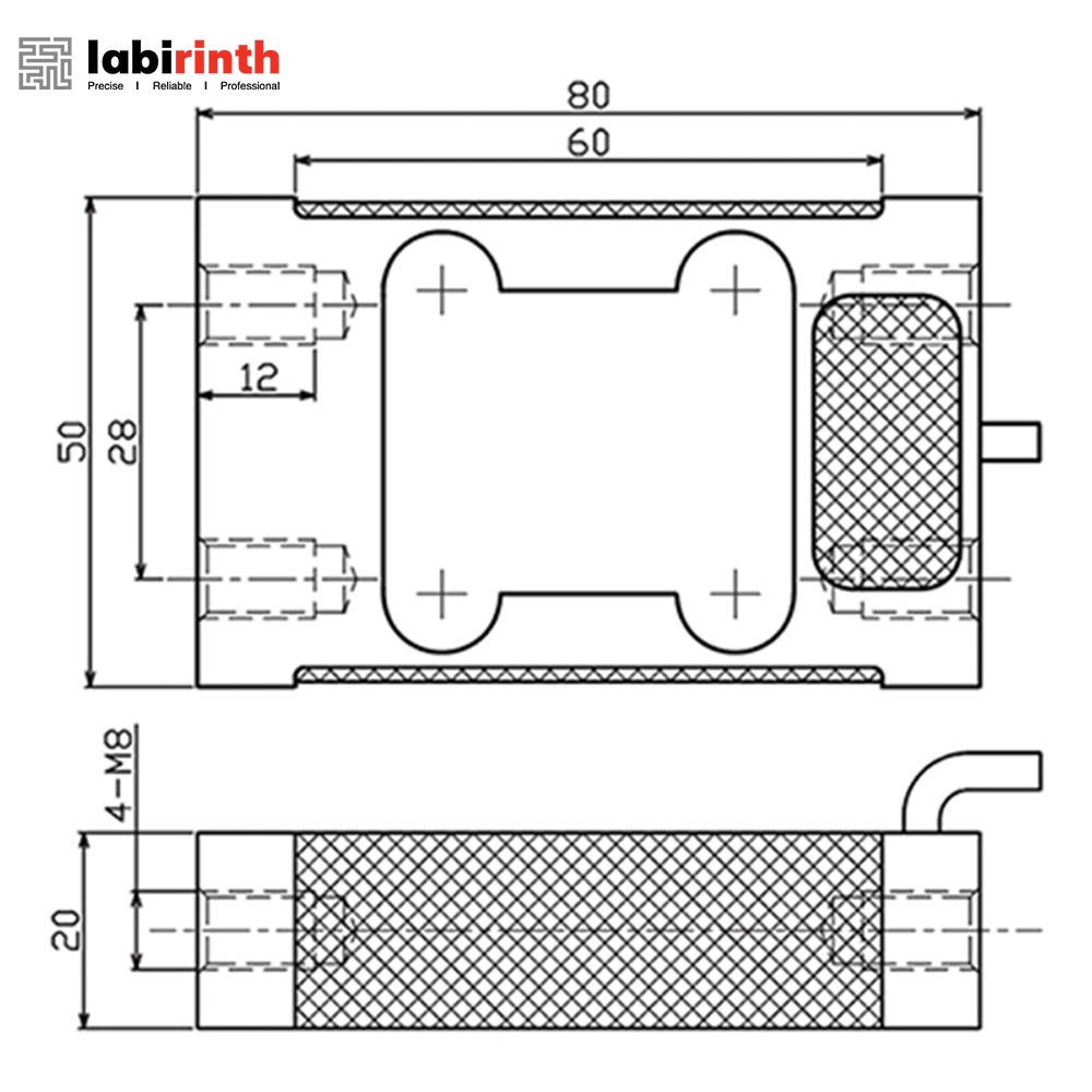 LC8020 OEM ODM Mayorista Fabricante 4kg 8 kg 5 kg de peso 10 kg de peso 20kg de aleación de aluminio Mini Sensor de pesaje de punto único transductor de célula de carga