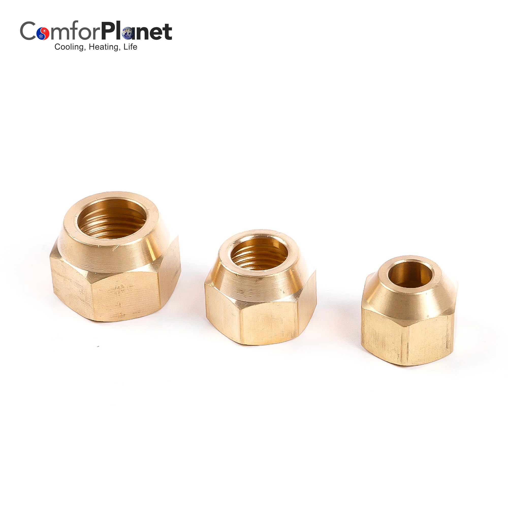 Factory Price Wholesale/Supplier Copper Pipe Extension Short Nut Brass Fitting for Air Condioning System