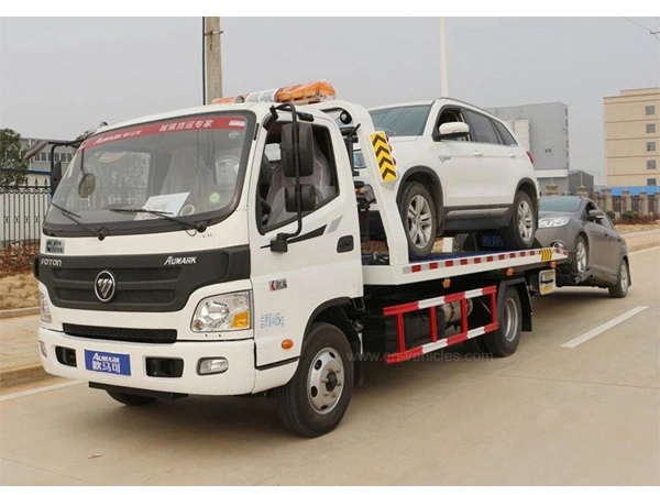 Foton Aumark One-Towing de grúa de plataforma plana de la luz de dos camiones de remolque de rescate de coche