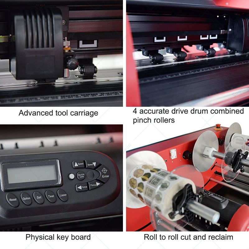 Rolo de etiquetas digitais de contorno inteligente e óptico rápido para Rolo para papel/autocolantes Autocolantes Kiss-Cut cortador de moldes económico a laser (SG-LCP)