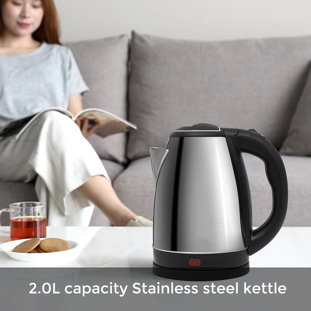 Classic 1.8L Small Hotel Home Kitchen Appliance Coffee Tea Maker Water Boiler Stainless Steel Cordless Hot Water Electric Kettle