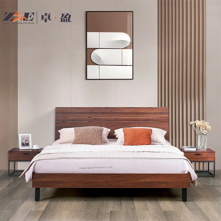 Quarto moderno mobiliário doméstico chinês Definir tamanho Queen King cama de madeira