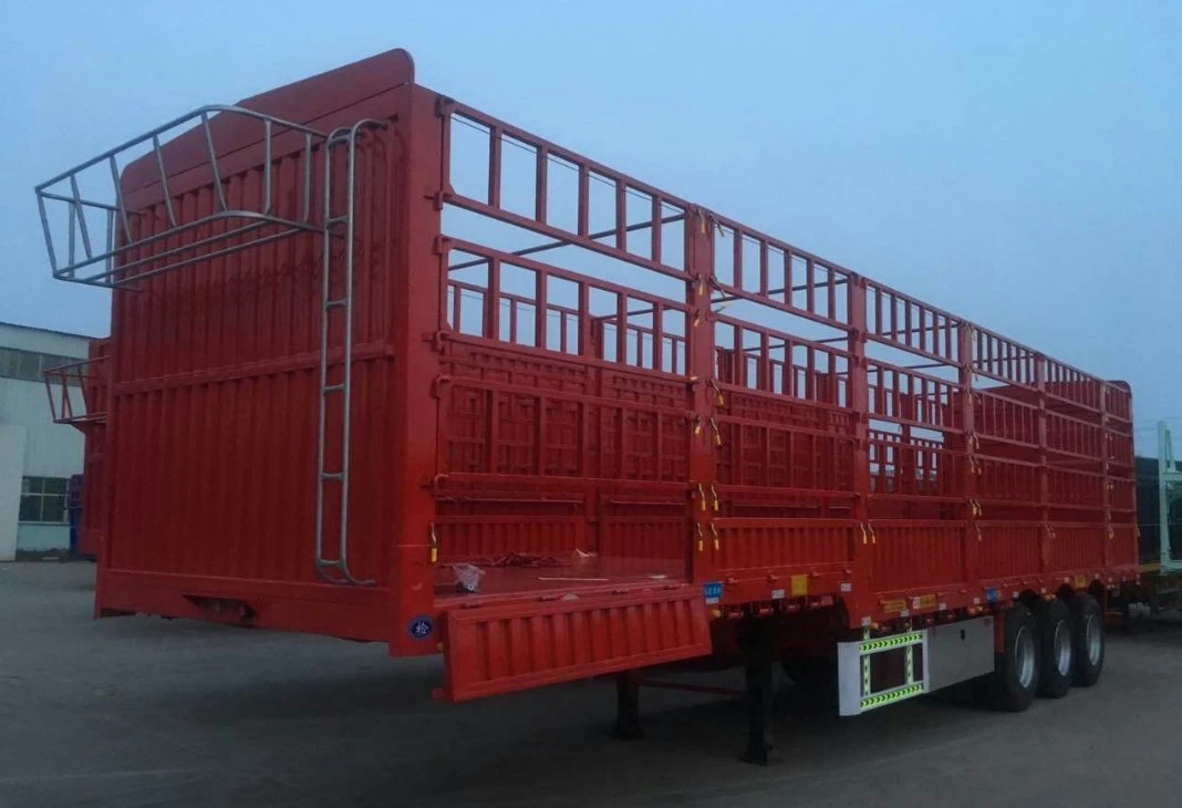 20FT 40FT 14m 3/4 Essieux Semi-Remorque De Carrasorie Fence Semi Trailer