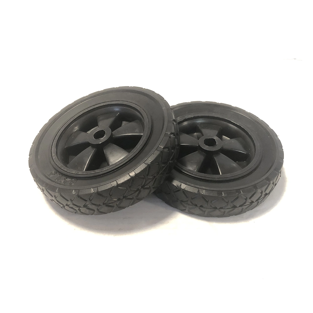 6x1.5 pulgadas ruedas de goma maciza para carros de manipulación de materiales