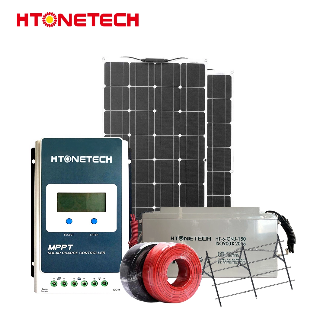 Htonetech 5kv Système solaire hors réseau Kit complet Grossistes Chine 5kw 398kw Système d'énergie solaire avec éolienne