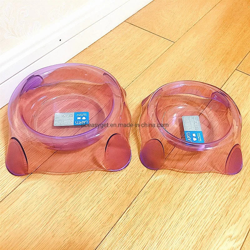 BPA Free Non-Skid Trendy Transparent Crystal Pet Food Bowl Feeder Esg12780