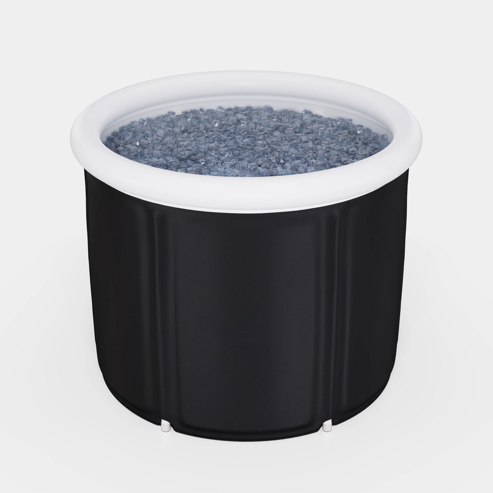 Portable Inflatable Plastic Ice Bath Barrel with Lid for Cold Therapy