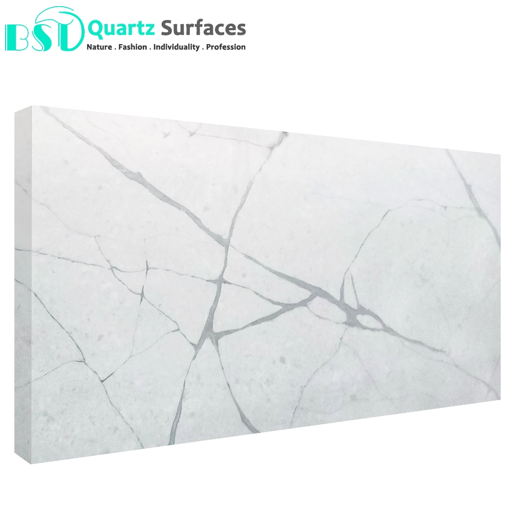 Calacatta Artificial Quartz Stone for Kitchen Countertop and Table Top
