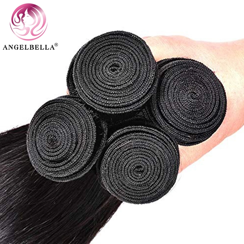 Angelbella Brazilian Remy Hair Weaving Straight Human Hair Weft Cheap Brazilian Human Hair