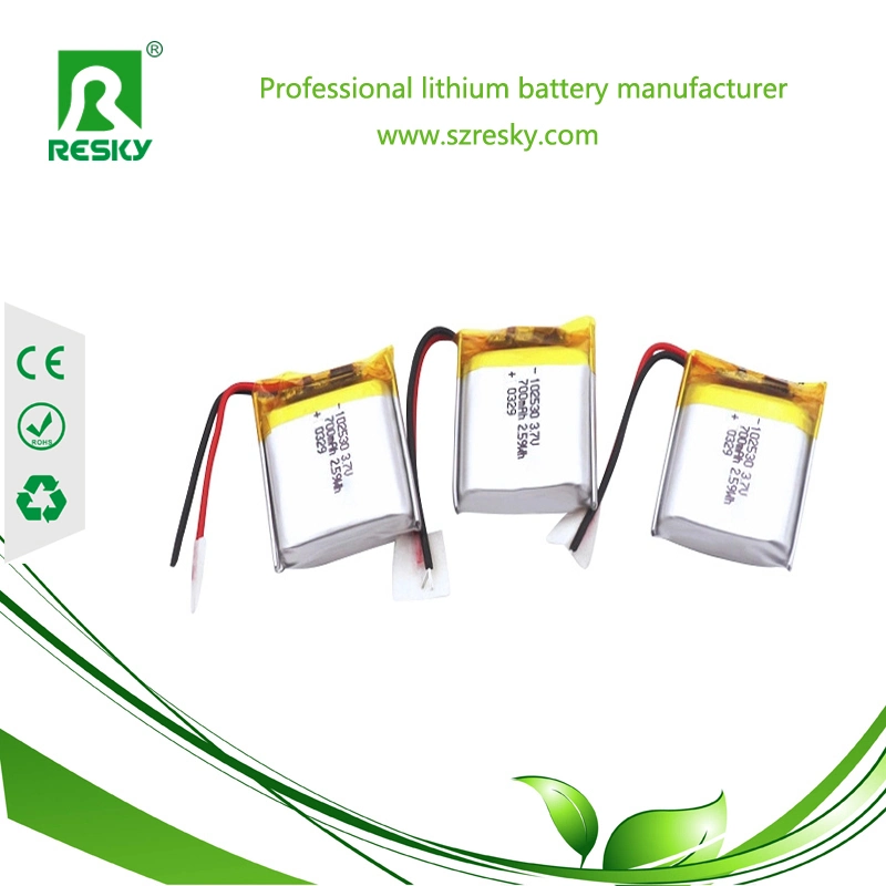 Li-Polymer 102040 3.7V 750mAh Pouch Prismatic Rechargeable Battery