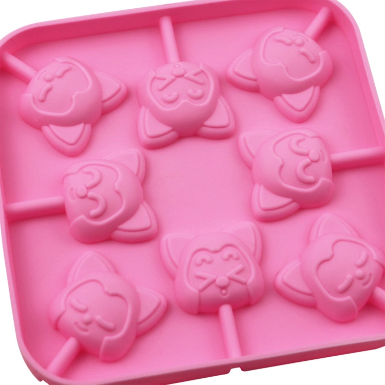 Cute Cartoon Characters Shape Silicone Mold Lollipop Creative Chocolate Tool for Cake Decoration