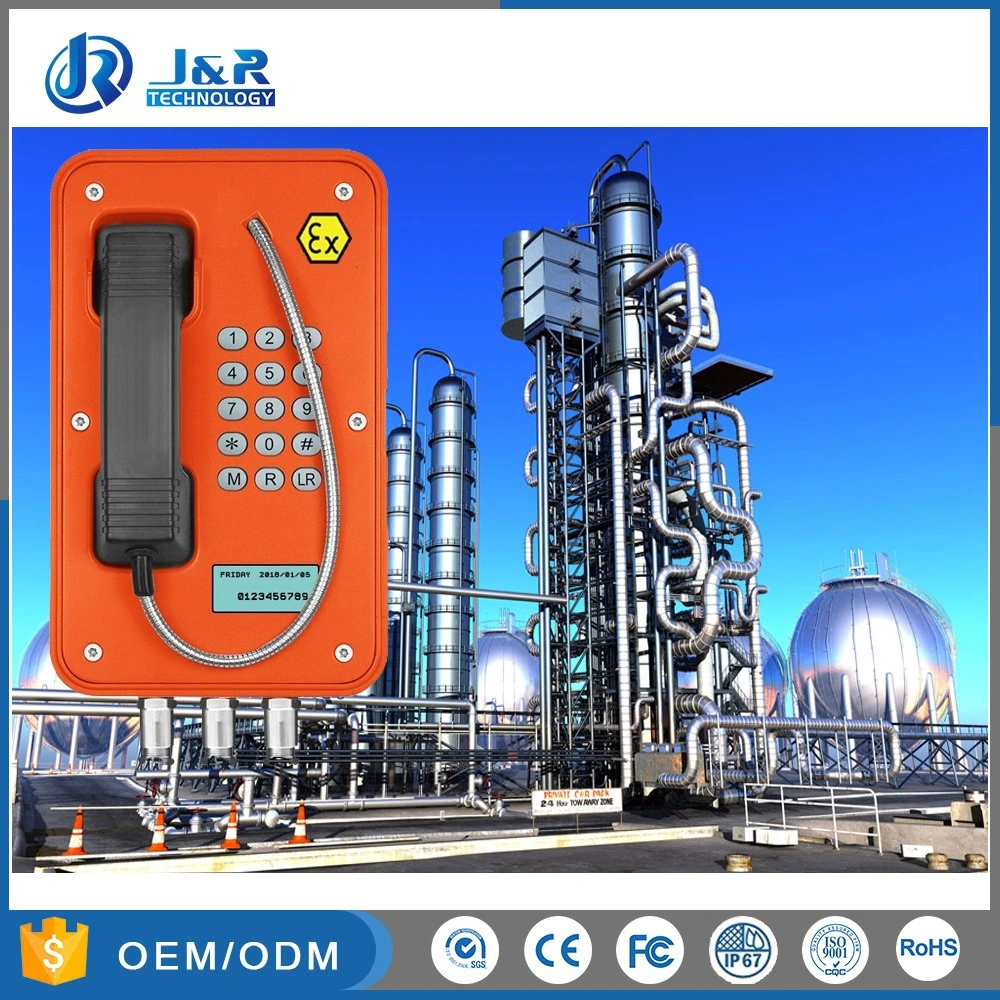 Resistente a la intemperie y a prueba de explosiones teléfono analógico para la zona 1&amp; de la Zona 2 de la industria peligrosos