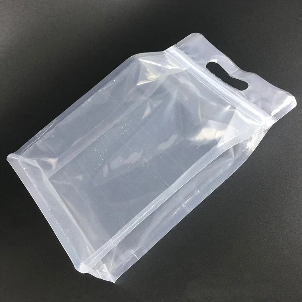 Wholesale/Supplier Custom PE/PE Clear Recyclable Resealable Zipper Rice Food Flat Bottom Packaging Bag