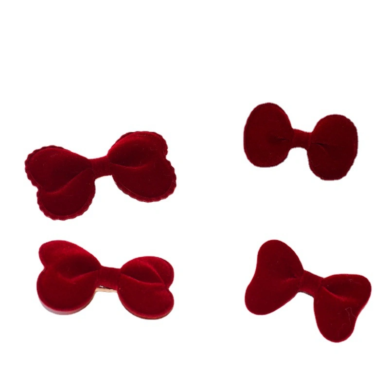 Custom Christmas Red Velvet Bow Hairpin Hair Ornaments Set