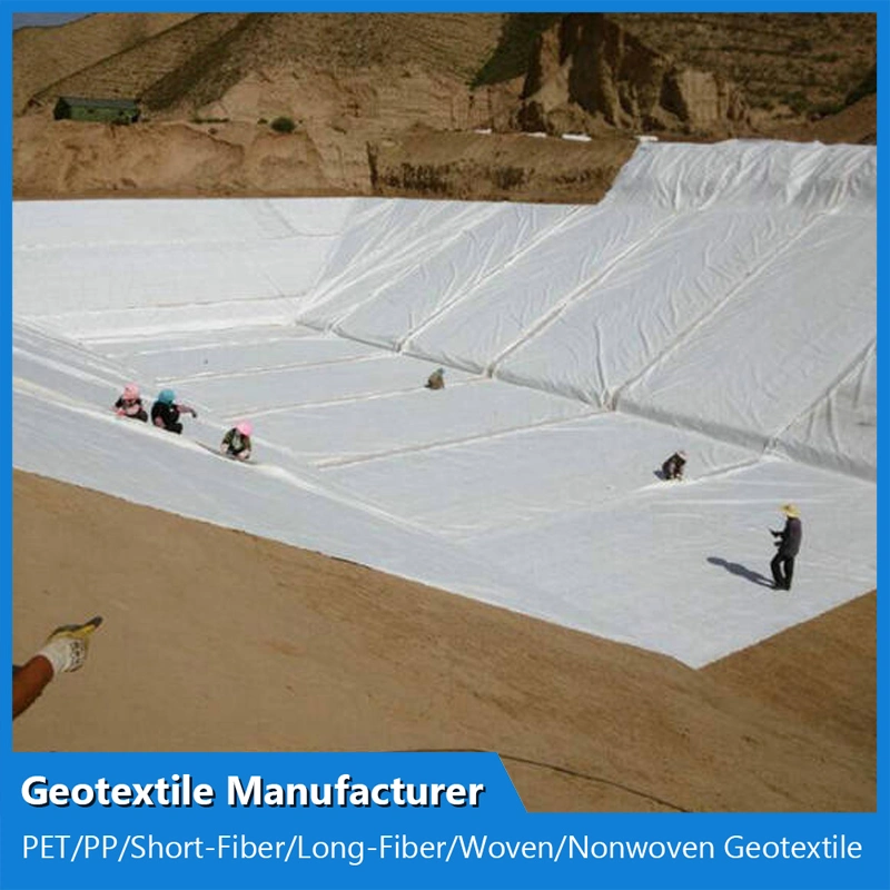 Geofabric Needle Punched Pet Polyester Short Fiber Geotextile Non Woven Geotextile Land Fill Project