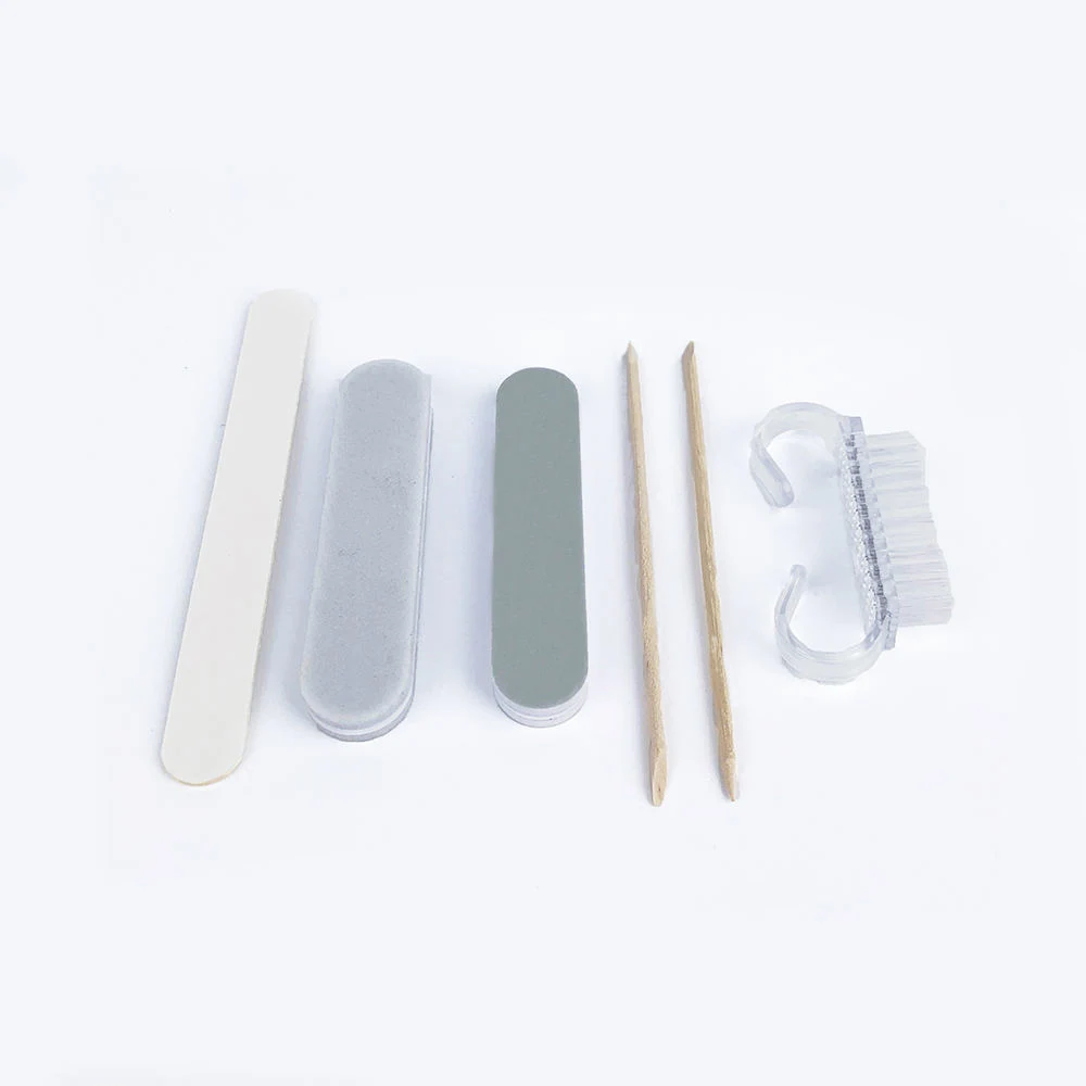 Wholesale/Supplier Custom Free Match Wood Nail File Buffer and Nail Brush and Wood Stick Manicure Kit