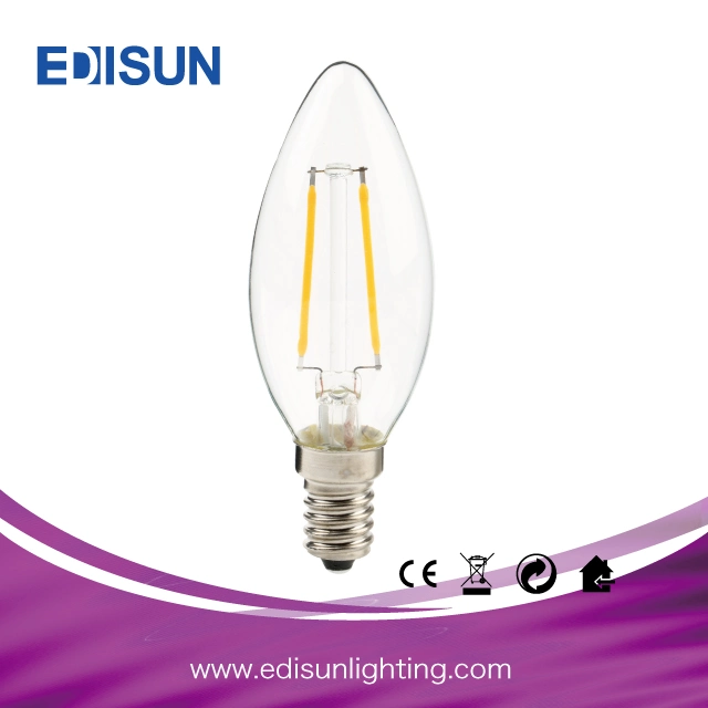 Dimmable Energy Saving Light A60 C35 G45 E27 E14 LED Filament Bulb