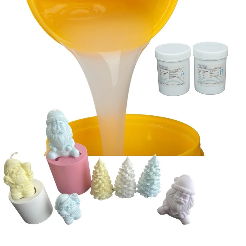 Excellent Elogation Condensation Cure Density Liquid Silicone Rubber for Xmas Christmas Molds