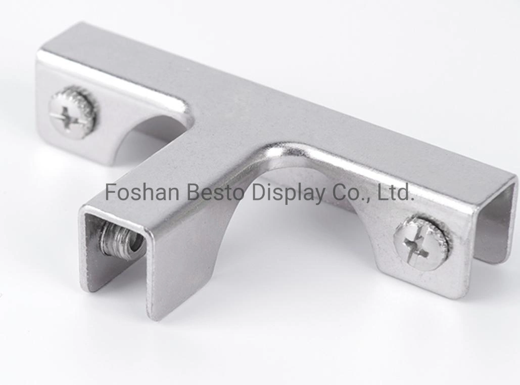 Glass Show Shelf Steel Connector L and T Cross Straight Shape Glass Cabinet Tank Shelf Joint Layer Supporter Furniture Show