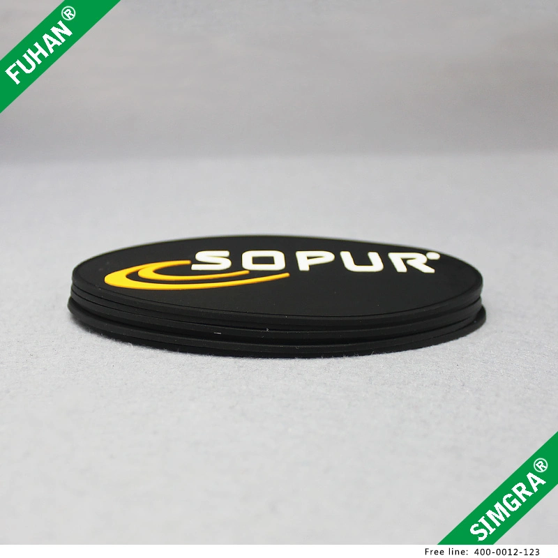 Custom High quality/High cost performance  Sport Garment Accessory Black Rubber Patch