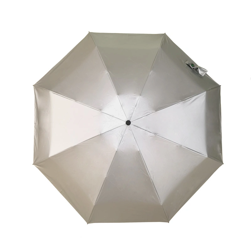 105cm Diameter Titanium Silver Upf50+ Mini 5 Folding Light UV Protection Sun Blocker Umbrella