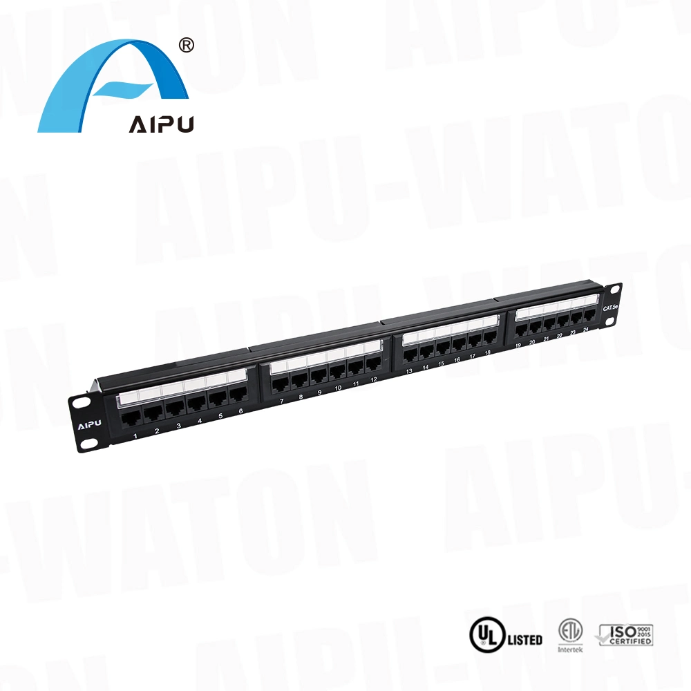 0.5U 24 Red de Puertos Patch Panel Descargar Cat.5e Cat.6 Cat.6Keystone Jack Modular de Belden, no apantallado de cableado de red/Commscope/Panduit/gestión de cable de Siemon