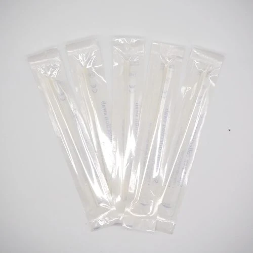 Disposable Sterile Throat / Nasopharyngeal Virus Flocked Nylon Cotton Antigen Test Collection Swabs