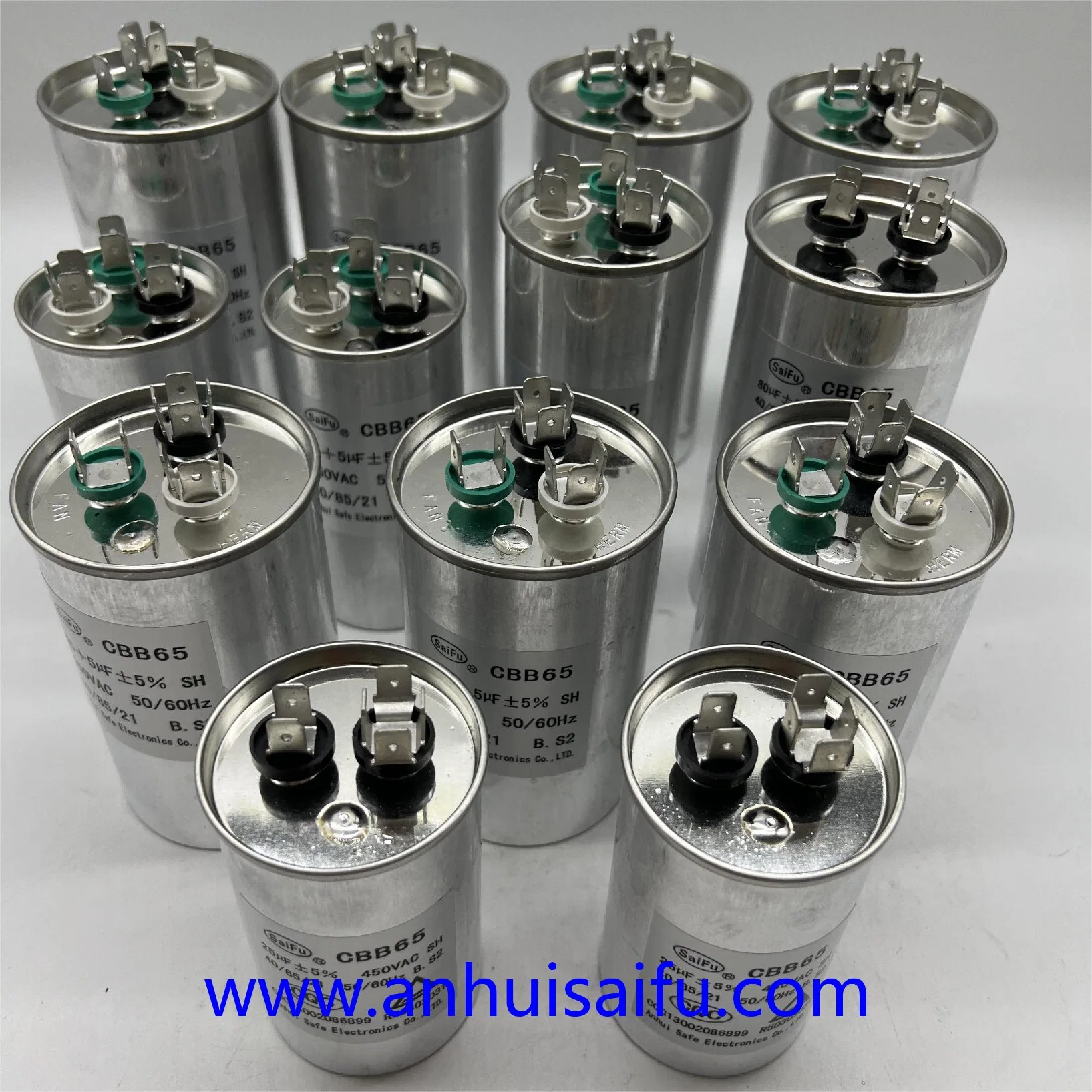 45+5UF 45/5 Mfd ± 6% 370V/440V Cbb65 Dual Circular Run Start Capacitor para AC Motor a trabalhar ou de arranque do ventilador ou o condensador em Linha Reta