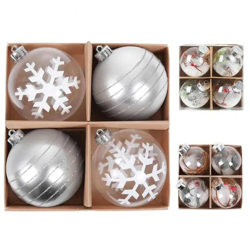 2023 White Green Clear Decorative Hanging Christmas Tree Ball Ornaments