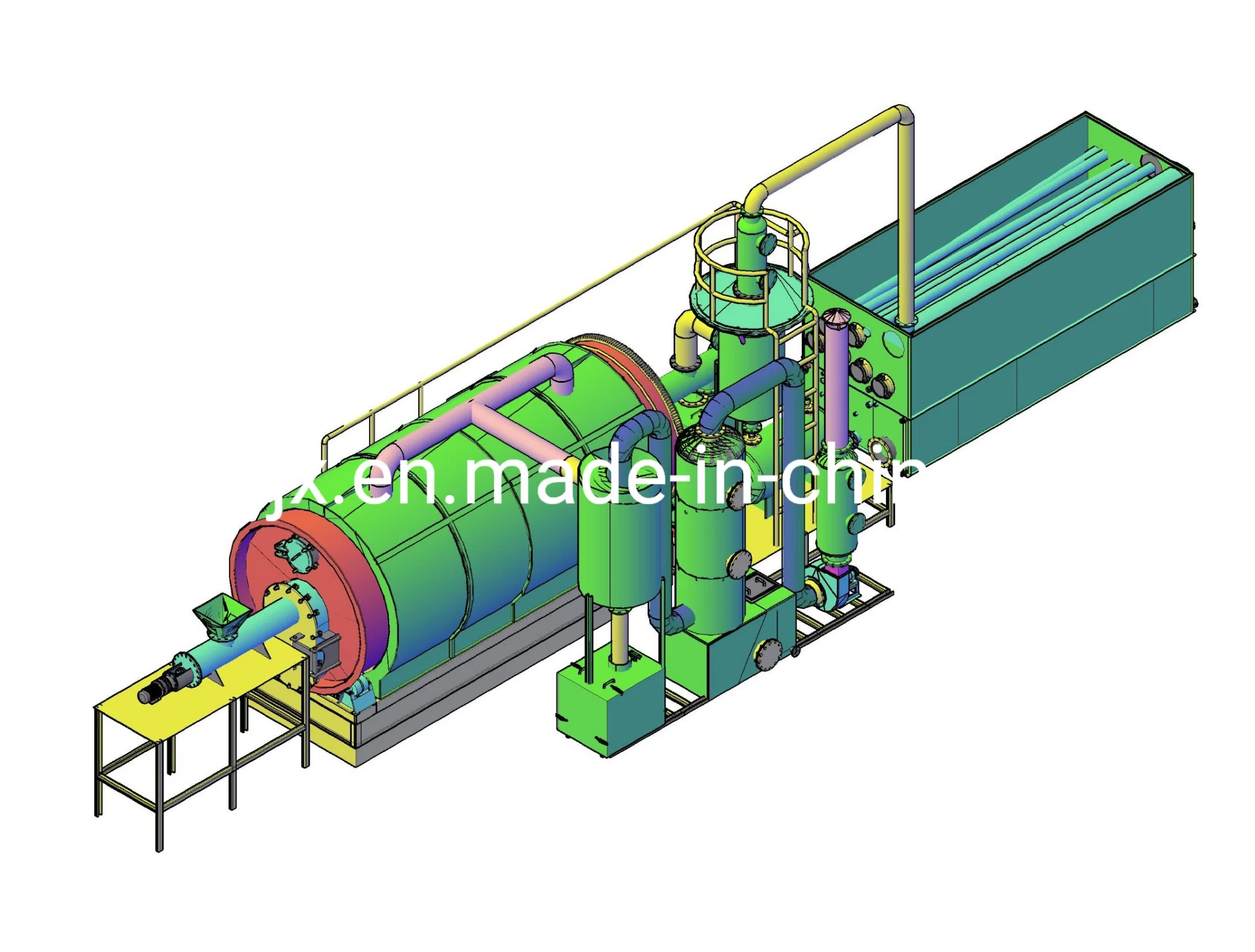 12tpd Tyres Waste Recycling Pyrolysis Plant to Oil