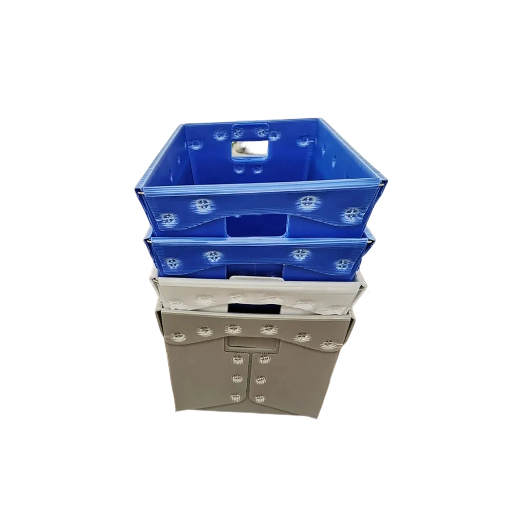 Corflute Plastic Tote Bin with Lid for Storage Stackable Tote Box Stackable Coroplast Tote Box Corrugated Plastic Tote Box UPS Mail Tote DHL Mail Tote