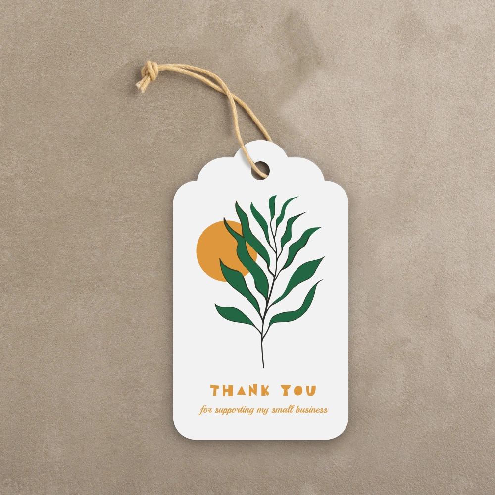 Wholesale/Supplier Hanging Thank Card with String, Hanging Tags for Gift or Promotion or Feedback for Business