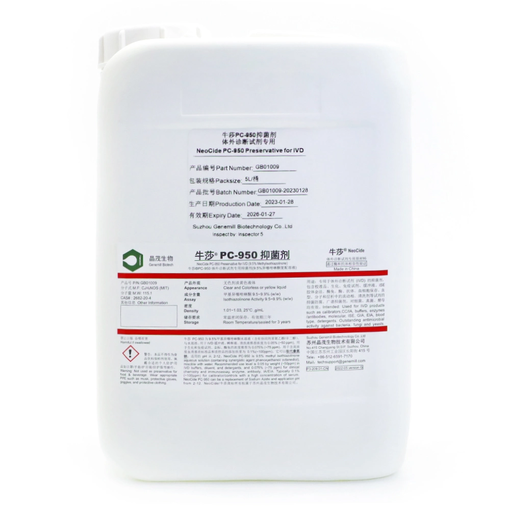 Neocide@PC-950 conservante Sigma Proclin 950 Perfect Replacer, 2-Methyl-2h -isotiazol-3-One (MIT) 2682-20-4